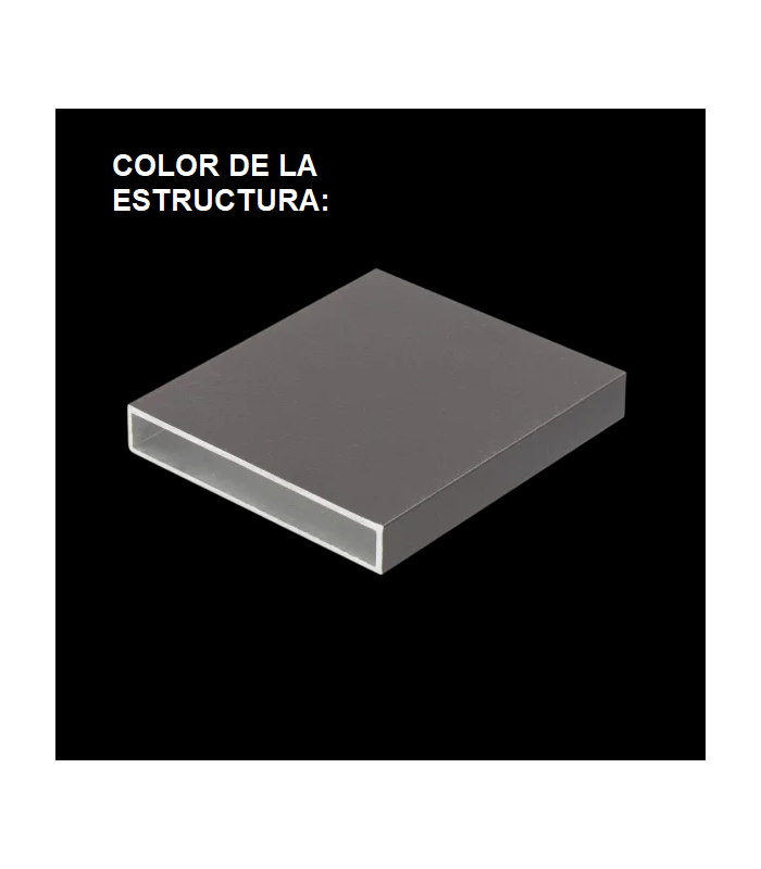 Conjunto terraza jardín aluminio Kravi-8 en blanco/gris antracita.