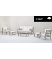 copy of Set garden terrace table + 2 armchairs steel Sulam-60.