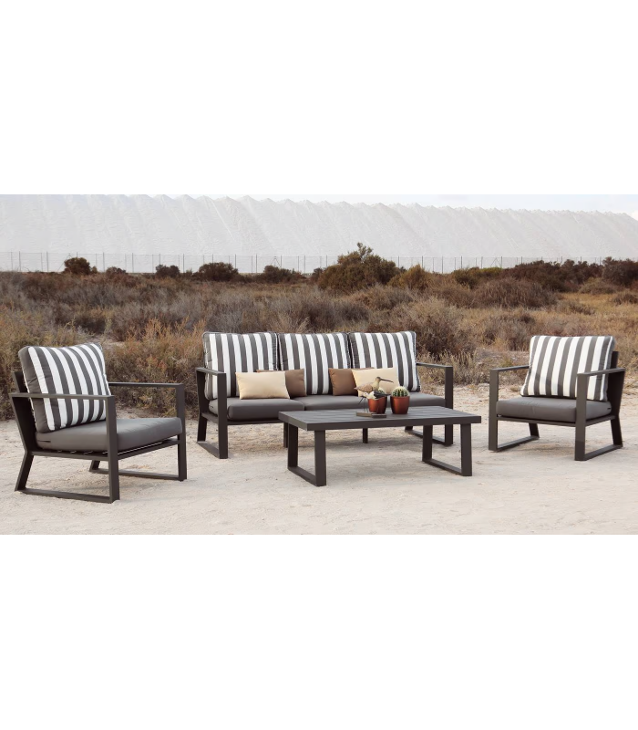 Hvea Set terrace garden table + 2 armchairs