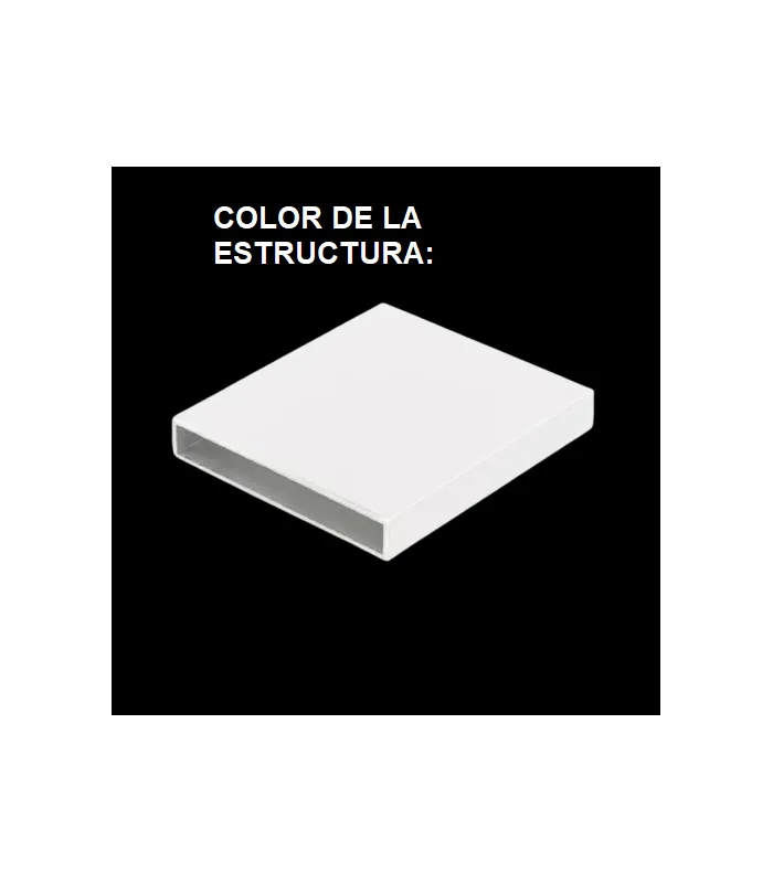 Conjunto terraza jardín aluminio Bolonia-77 con estructura en blanco.
