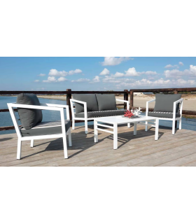 Hvea Set terrace garden table + 2 armchairs