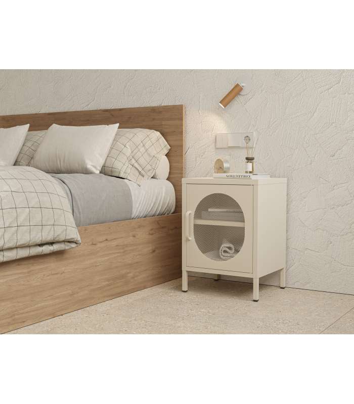 Mesita de noche para dormitorio modelo Yoko 2 cajones varios colores a elegir.