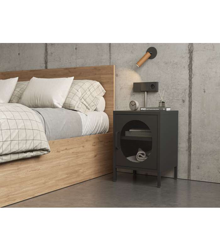 Mesita de noche para dormitorio modelo Yoko 2 cajones varios colores a elegir.