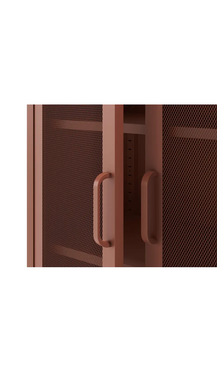 Mueble auxiliar Dora 2 puertas terracota moderno