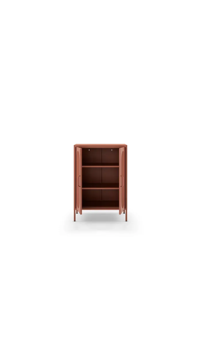 Mueble auxiliar Dora 2 puertas terracota moderno