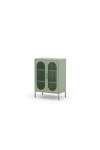 Mueble auxiliar 2 puertas abatibles modelo Dora acabado metal verde menta. 100cm(alto) 70cm (ancho) 40cm(prof.)