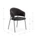 Lot de 2 chaises modèle Mali finition verte 79 cm (hauteur) 45 cm (largeur) 48 cm (longueur)