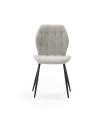 Pack de 4 sillas modelo Duna tapizado textil gris claro, 86cm(alto) 48cm(ancho) 58cm(largo)