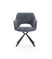 Pack de 2 sillones modelo Oliver tapizado textil azul, 81cm(alto) 60cm(ancho) 62cm(largo)