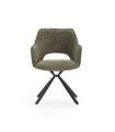 Pack de 2 sillones modelo Oliver tapizado textil verde, 81cm(alto) 60cm(ancho) 62cm(largo)