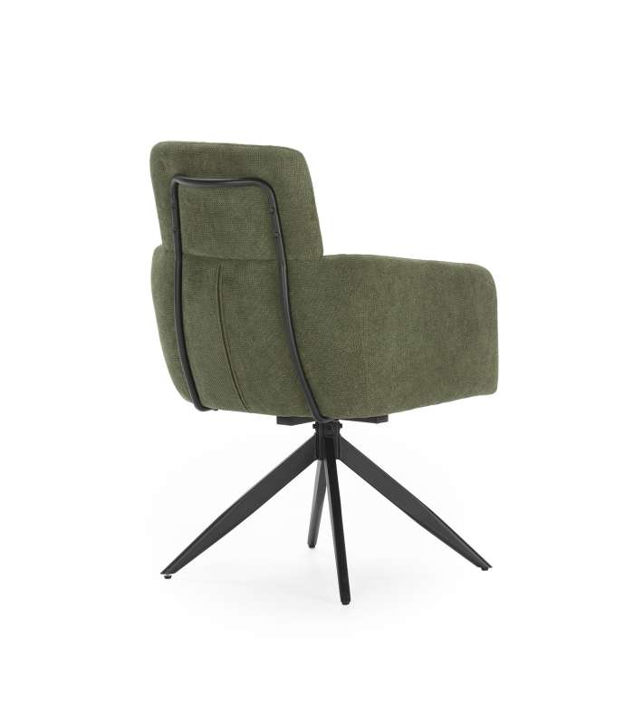 Lot de 2 chaises modèle Mali finition verte 79 cm (hauteur) 45 cm (largeur) 48 cm (longueur)