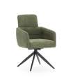 Pack de 2 sillones giratorios modelo Maggie tapizado textil verde, 93cm(alto) 58cm(ancho) 63cm(largo)