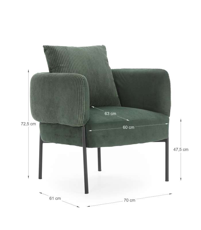 Lot de 2 chaises modèle Mali finition verte 79 cm (hauteur) 45 cm (largeur) 48 cm (longueur)