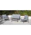 copy of Set garden terrace table + 2 armchairs steel Sulam-60.