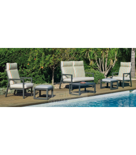 Hvea Set terrace garden table + 2 armchairs