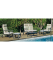 Conjunto terraza jardín aluminio Haston-7 con estructura en antracita.