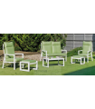 copy of Set garden terrace table + 2 armchairs steel Sulam-60.