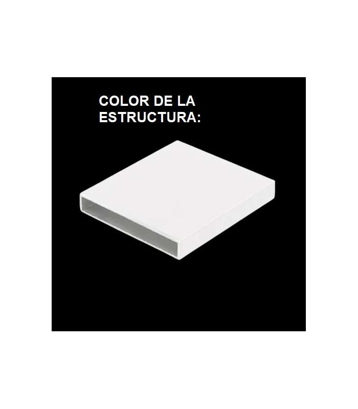 Conjunto terraza jardín aluminio Haston-8 con estructura en blanco.