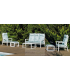 Hvea Set terrace garden table + 2 armchairs