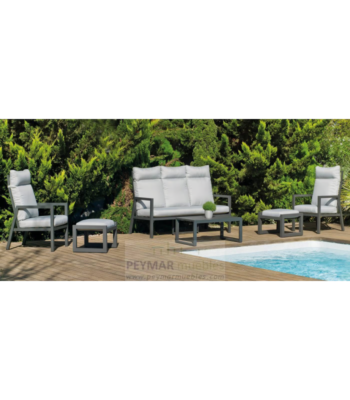 Hvea Set terrace garden table + 2 armchairs