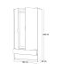 MD BLOCK Armoire 2 portes 2 tiroirs pliants