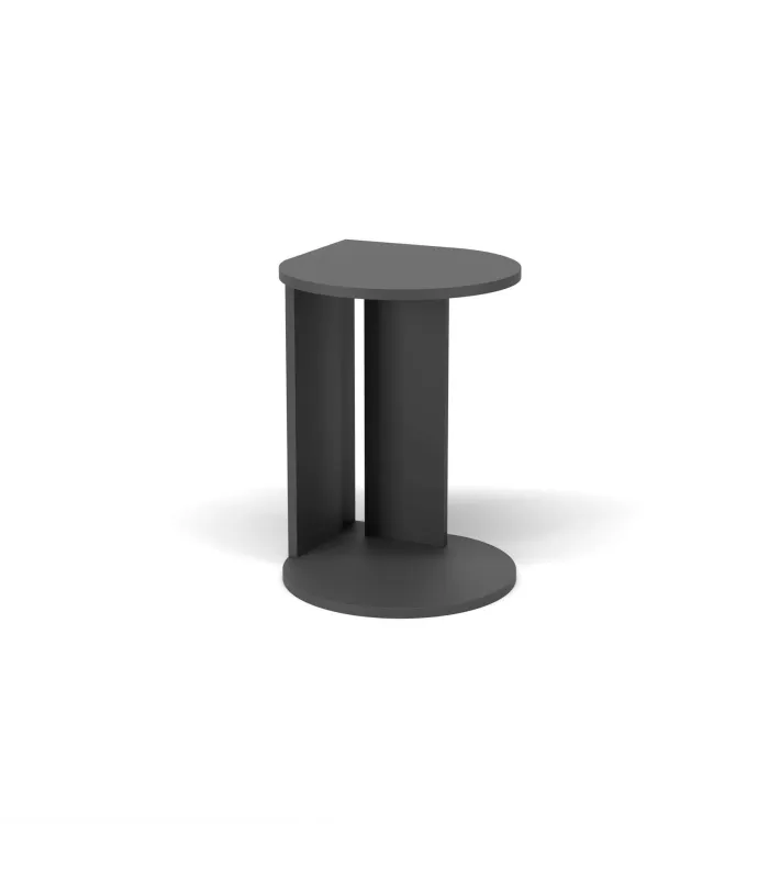 Mesa velador 540 grafito, elegante y funcional.