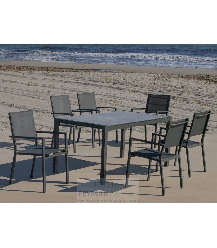Hvea Set terrace garden table + 2 armchairs