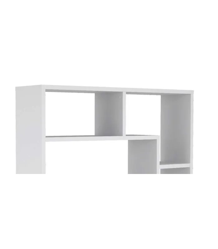 Estantería decorativa blanca soft, elegante y funcional