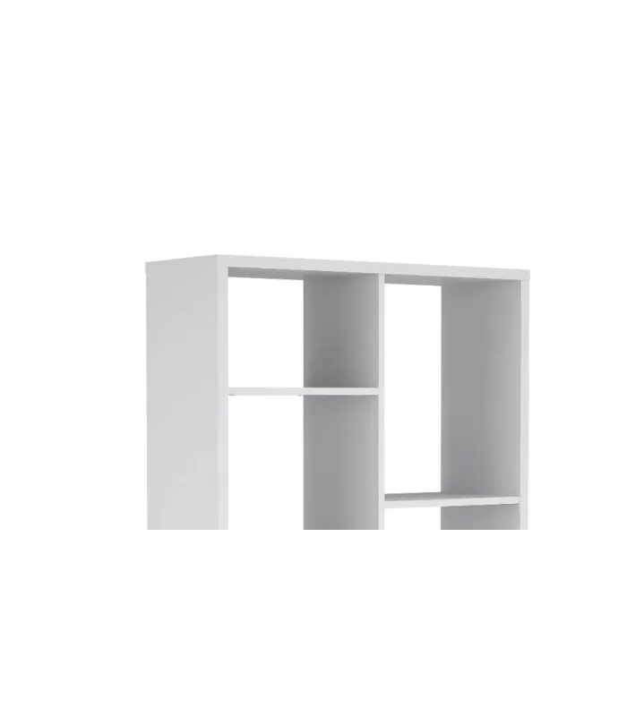 Estantería alta blanca con baldas ajustables y elegante