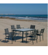 Conjunto de terraza con mesa y sillones para jardín elegante