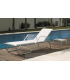 Bain de soleil terrasse jardin Imperial -12 argent aluminium/textilen.