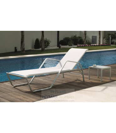 Tumbona Antracite de alumínio para jardim e terraço