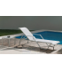 Bain de soleil terrasse jardin Imperial -12 argent aluminium/textilen.