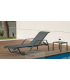 Bain de soleil terrasse jardin Imperial -12 argent aluminium/textilen.