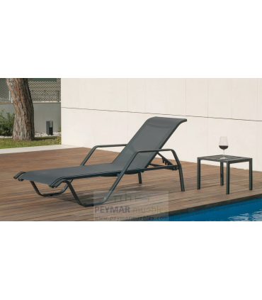 Tumbona de alumínio para jardim e terraço 190x53cm