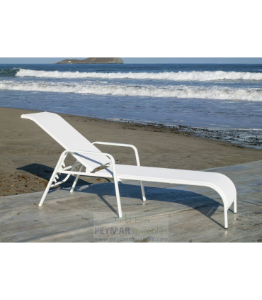 Tumbona de alumínio e têxtil antracite para jardim