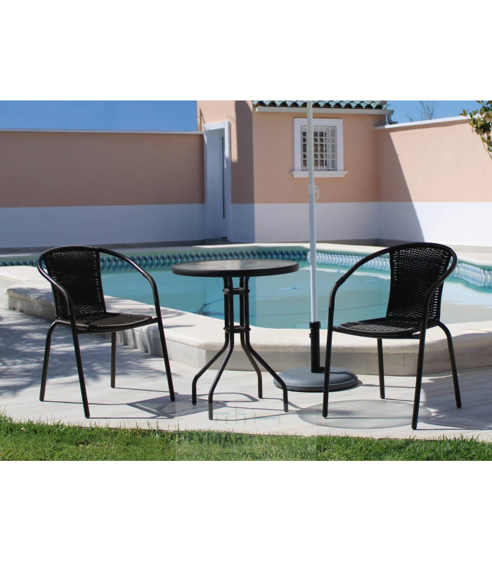 Hva Table de terrasse de jardin en acier Sulam-70 fr