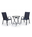 copy of Ensemble table + 4 fauteuils en acier Cordoba/Sulam-140/4 finition gris anthracite
