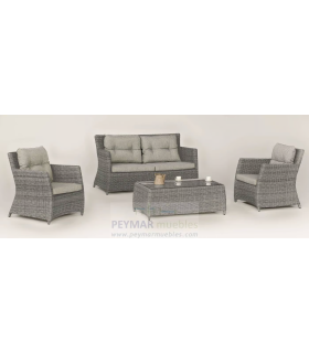 Conjunto terraza, jardín mesa+4 sillones+4 cojines Bahia -909 /4+4C.