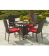 Conjunto de jardín con mesa redonda de 90 Bergamo y sillones Bahia elegante
