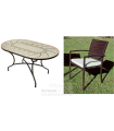 cópia do conjunto de mesa e 4 poltronas terraço jardim mosaico Bora/Bahia-90/4.