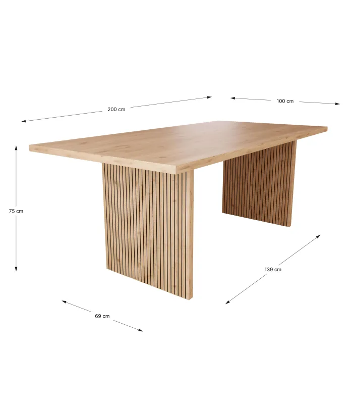 Mesa de jantar retangular de estilo moderno