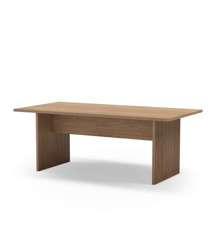Mesa de comedor rectangular fija estilo moderno elegante
