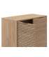 Shoe rack 2 doors silk-screen printed Bamboo graphite finish