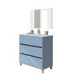 Mueble de baño con  lavabo cerámico Kalma acabado azul, 81cm(alto) 90cm(ancho) 46cm(largo)