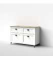Mueble de baño sin lavabo Toscana en acabado color blanco, 92cm(alto) 120cm(ancho) 47cm(largo)