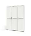cópia do guarda-roupa 3 portas dobradas e 3 gavetas Turim terminar o lustro branco, 180 cm (alta) 120 cm (largura)50 cm (volta)