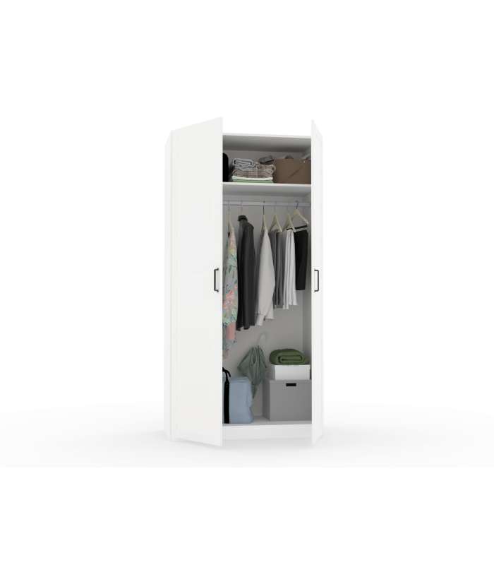 Armario ropero Coimbra con puertas abatibles.