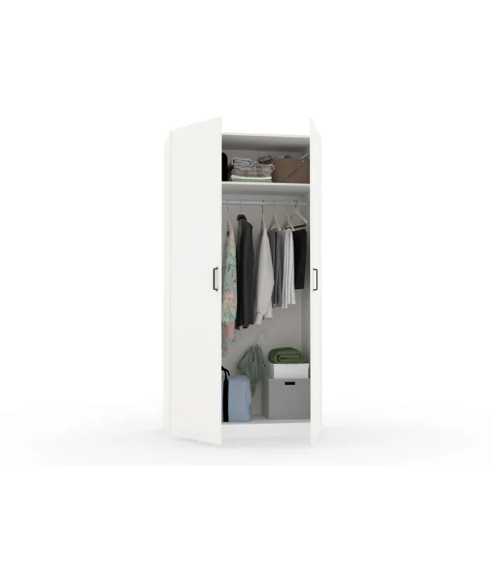 Armario ropero Coimbra con puertas abatibles.