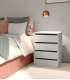Bloc-tiroirs Turin pour armoire de 100 cm en deux couleurs.